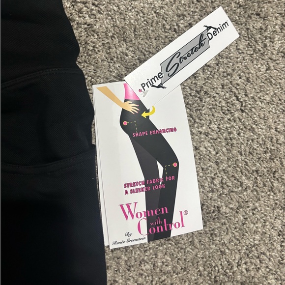 NWT Women with Control Black Stretchy Pull-On Jeans - Picture 5 of 8